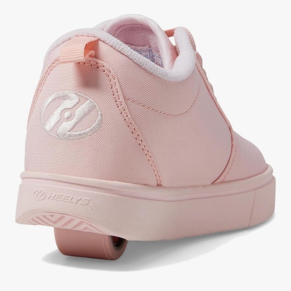 Kids Girls Light Pink Lace Up Heelys Sneakers Wheels Footwear Skate Shoes Youth2 - Picture 7 of 12